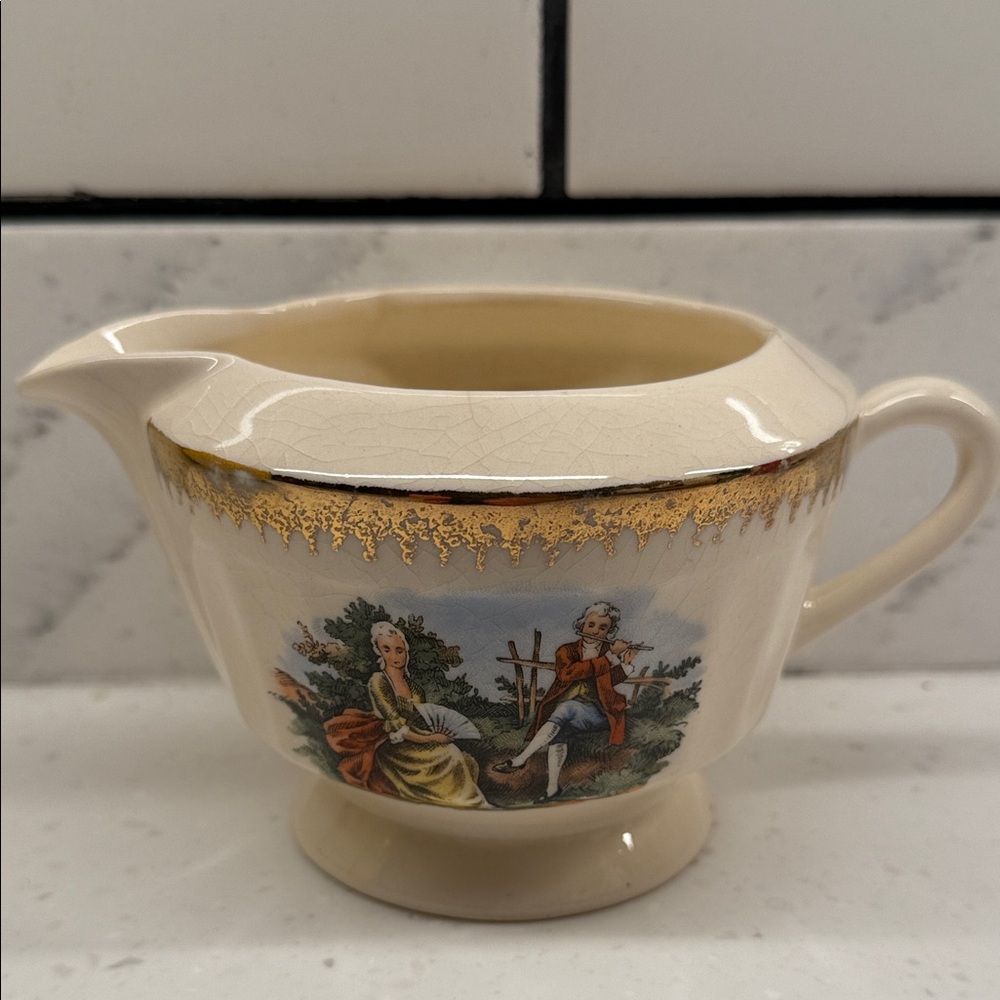 Vintage Cronin China Co. Courting Couple Creamer